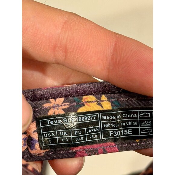 Teva Original Universal Floral Sport Sandals Size 8 Adjustable Strap Outdoor - Picture 8 of 8